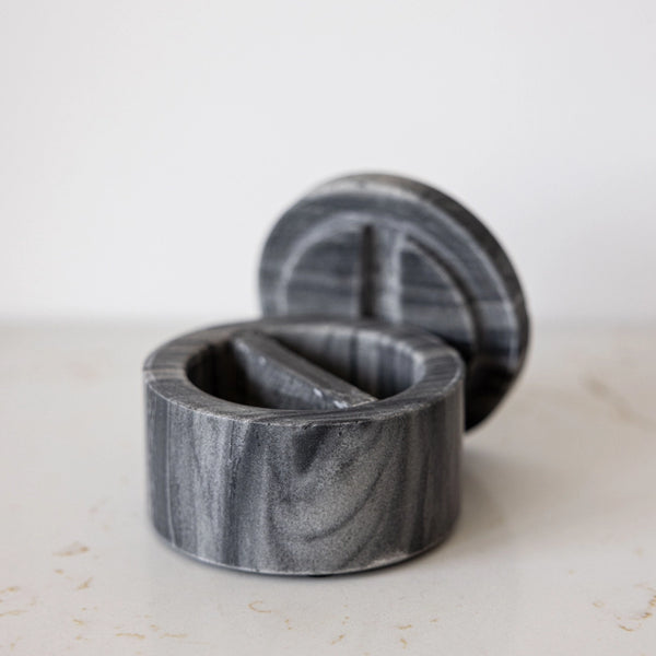 MARBLE SALT & PEPPER CANISTER