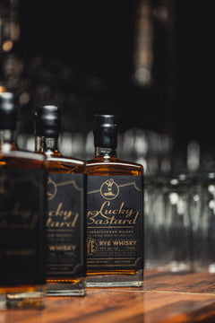 Bottle of Canadian Rye Whisky Brand bourbon distillery