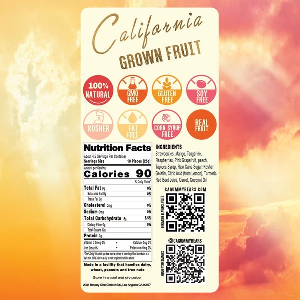 CALIFORNIA FRUIT MIX GUMMY BEARS
