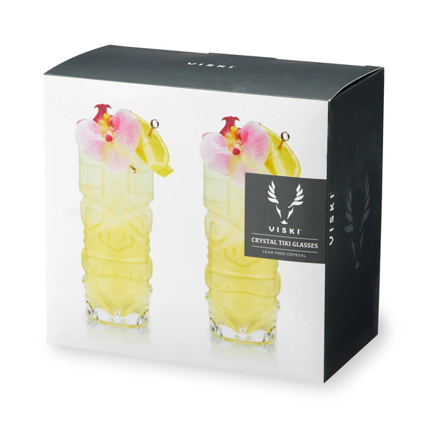 VISKI CRYSTAL TIKI GLASSES