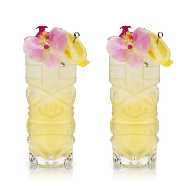 VISKI CRYSTAL TIKI GLASSES