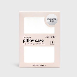 KITSCH SATIN PILLOWCASE- IVORY