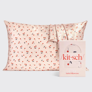 KITSCH SATIN PILLOWCASE- CHERRY