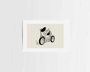 BIKER CHICK WALL ART- SMALL
