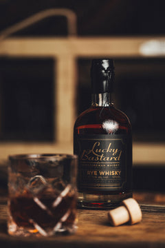 Bottle of Canadian Rye Whisky Brand bourbon distillery