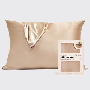 KITSCH SATIN PILLOWCASE- CHAMPAGNE