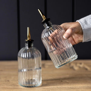 GLASS SCALLOP BOTTLE