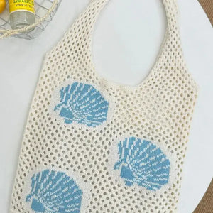 SEASHELL CROCHET TOTE BAG