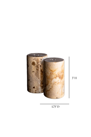 CHOCOLATE MARBLE SALT & PEPPER SHAKERS