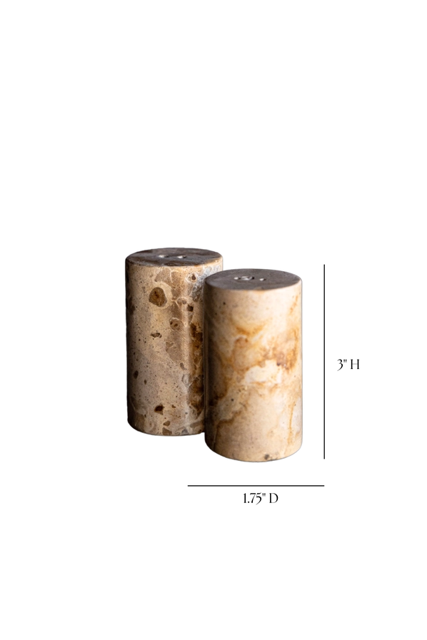 CHOCOLATE MARBLE SALT & PEPPER SHAKERS