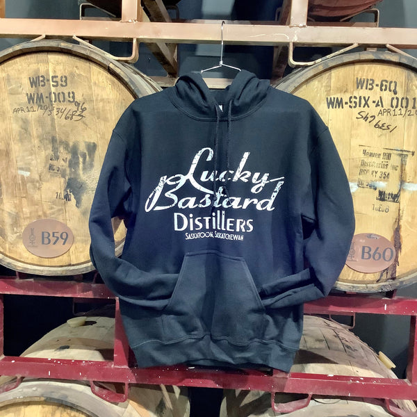 LUCKY BASTARD DISTRESSED LOGO HOODIE