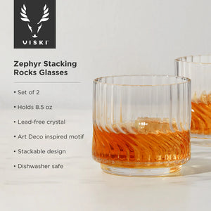 ZEPHYR CRYSTAL GLASSES SET OF 2