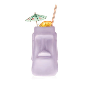 MAUVE MOAI TIKI MUG
