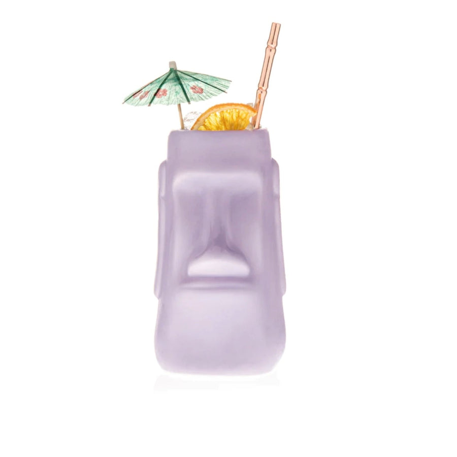 MAUVE MOAI TIKI MUG